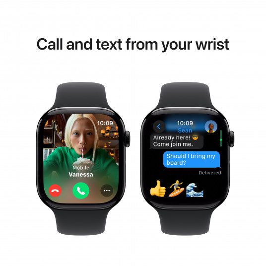 Išmanusis laikrodis Apple Watch Series 10 GPS 46mm Jet Black Aluminium Case with Black Sport Band - M/L MWWQ3ET/A