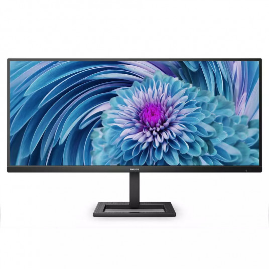 Philips E-line | 346E2LAE | 34 in | VA | WQHD 3440 x 1440 at 100 Hz | 300 cd/m² | HDMI, DisplayPort, USB-C | 65 Watt | Height, tilt | Speaker(s)