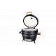 Kepsninė (Grilis) BIGGRILL Kamado Mini 16" juodas + daugiafunkcinė 2 zonų sistema + plieninis pelenų valymo įrankis + kepsninės uždangalas + keramikinis vištos laikiklis