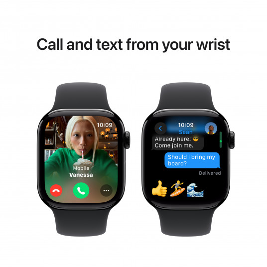 Išmanusis laikrodis Apple Watch Series 10 GPS 42mm Jet Black Aluminium Case with Black Sport Band - S/M