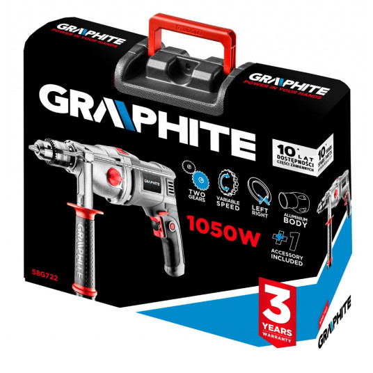 Gręžiamasis perforatorius Graphite 58G722 1050 W 3000 RPM