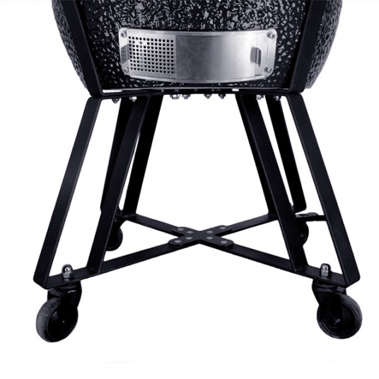 Kepsninė (Grilis) BIGGRILL Kamado Pro 23,5" juodas + daugiafunkcinė 2 zonų sistema + plieninis pelenų valymo įrankis + kepsninės uždangalas + keramikinis vištos laikiklis