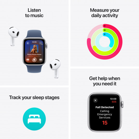 Išmanusis laikrodis Apple Watch SE GPS 44mm Starlight Aluminium Case with Starlight Sport Band - M/L (open box)