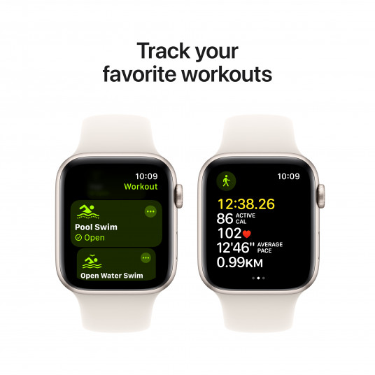 Išmanusis laikrodis Apple Watch SE GPS 44mm Starlight Aluminium Case with Starlight Sport Band - M/L (open box)