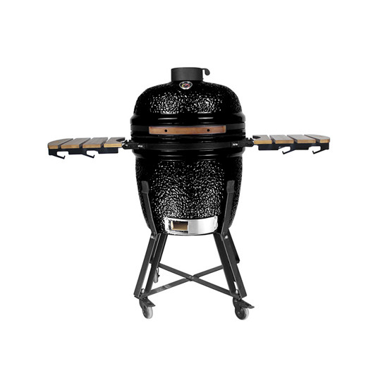 Kepsninė (Grilis) BIGGRILL Kamado Medium 21" juodas + daugiafunkcinė 2 zonų sistema + plieninis pelenų valymo įrankis + kepsninės uždangalas + keramikinis vištos laikiklis