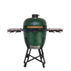Kepsninė (Grilis) BIGGRILL Kamado Pro 23,5" žalias + daugiafunkcinė 2 zonų sistema + plieninis pelenų valymo įrankis + kepsninės uždangalas + keramikinis vištos laikiklis