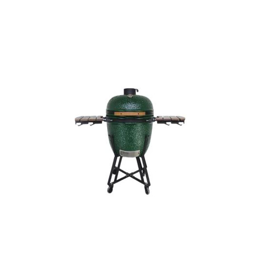 Kepsninė (Grilis) BIGGRILL Kamado Pro 23,5" žalias + daugiafunkcinė 2 zonų sistema + plieninis pelenų valymo įrankis + kepsninės uždangalas + keramikinis vištos laikiklis
