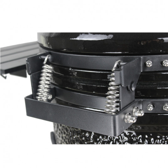 Kepsninė (Grilis) BIGGRILL Kamado Medium 21" juodas + daugiafunkcinė 2 zonų sistema + plieninis pelenų valymo įrankis + kepsninės uždangalas + keramikinis vištos laikiklis