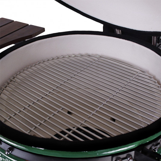 Kepsninė (Grilis) BIGGRILL Kamado Medium 21" žalias + daugiafunkcinė 2 zonų sistema + plieninis pelenų valymo įrankis + kepsninės uždangalas + keramikinis vištos laikiklis