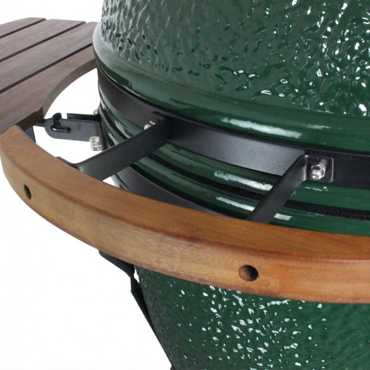 Kepsninė (Grilis) BIGGRILL Kamado Pro 23,5" žalias + daugiafunkcinė 2 zonų sistema + plieninis pelenų valymo įrankis + kepsninės uždangalas + keramikinis vištos laikiklis