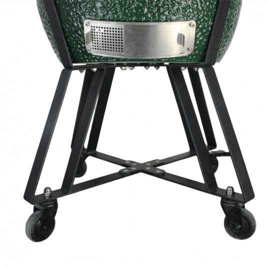 Kepsninė (Grilis) BIGGRILL Kamado Pro 23,5" žalias + daugiafunkcinė 2 zonų sistema + plieninis pelenų valymo įrankis + kepsninės uždangalas + keramikinis vištos laikiklis