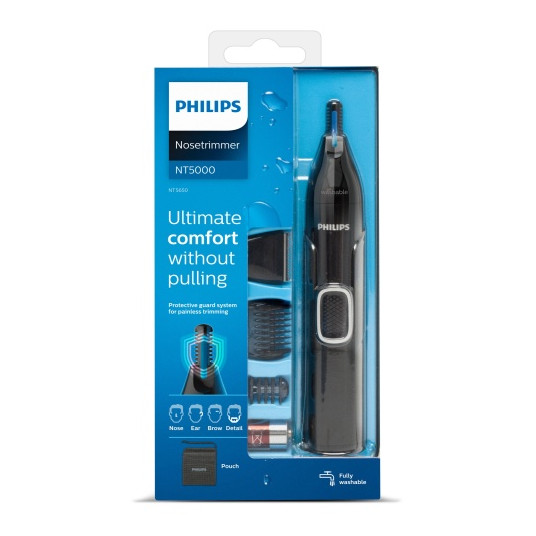 Philips 5000 Series NT5650 Nosies plaukų kirpimo mašinėlė, Juoda