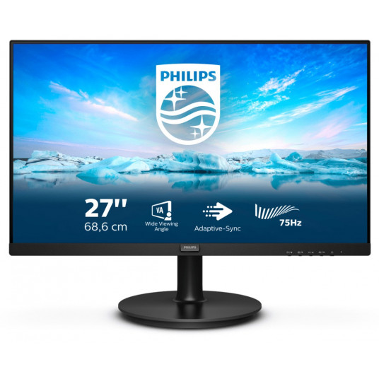 Philips V Line 272V8LA/00 kompiuterio monitorius 68,6 cm (27") 1920 x 1080 pikseliai Full HD LED Juoda