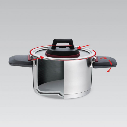 Puodas su atlenkiamomis ausytėmis + dangtelis MR-3530-18 2,3L