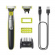 Philips OneBlade 360 QP2834/23 Veido ir kūno plaukų skustuvas / kirpimo mašinėlė, Grey/Lime