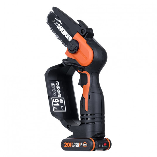 ŠAKŲ PJOVIMO ĮRENGINYS 20V 12CM, 1X2.0 AH ĮKROVIKLIS 2 A WORX