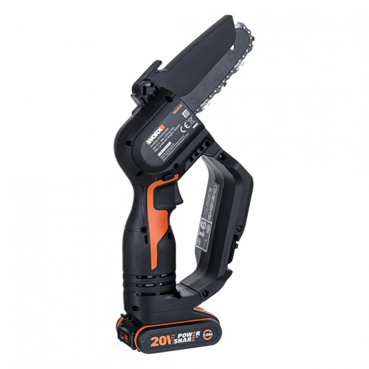 ŠAKŲ PJOVIMO ĮRENGINYS 20V 12CM, 1X2.0 AH ĮKROVIKLIS 2 A WORX