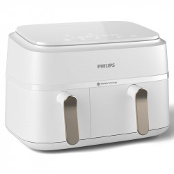 Airfryer dual basket, Philips 9,0 L, white