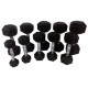 GUMUOTŲ HANTELIŲ RINKINYS 1-10KG