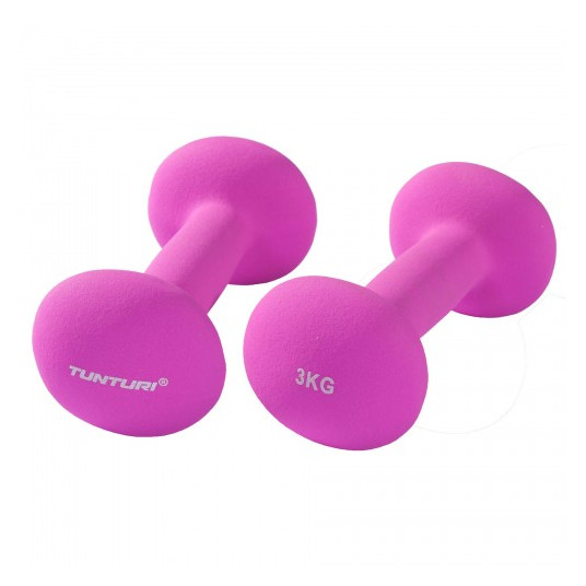 NEOPRENINIAI HANTELIAI TUNTURI 2 X 3 KG