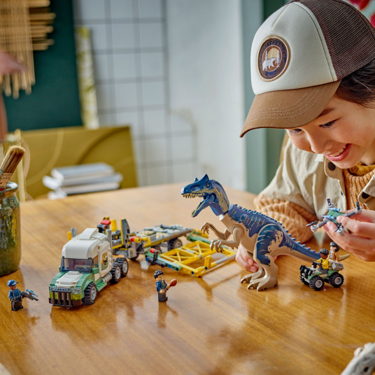 LEGO® 76966 Jurassic World Dinozaurų misijos: alozauro transportavimo sunkvežimis