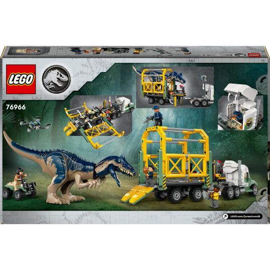 LEGO® 76966 Jurassic World Dinozaurų misijos: alozauro transportavimo sunkvežimis