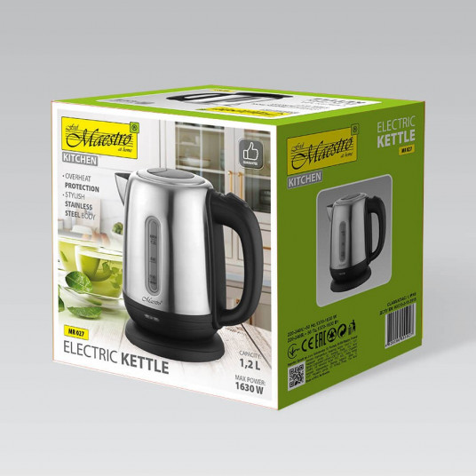 Metalinis elektrinis virdulys 1,2l 1630W MAESTRO MR-027