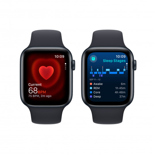 Išmanusis laikrodis Apple Watch SE GPS + Cellular 44mm Midnight Aluminium Case with Midnight Sport Band - M/L MRH83ET/A