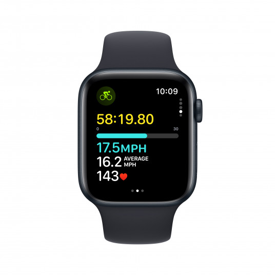 Išmanusis laikrodis Apple Watch SE GPS + Cellular 44mm Midnight Aluminium Case with Midnight Sport Band - M/L MRH83ET/A