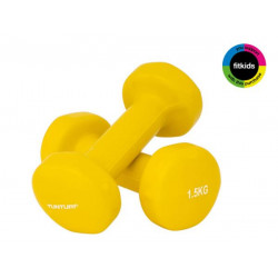 Tunturi viniliniai hanteliai 1,5 kg, geltoni, pora