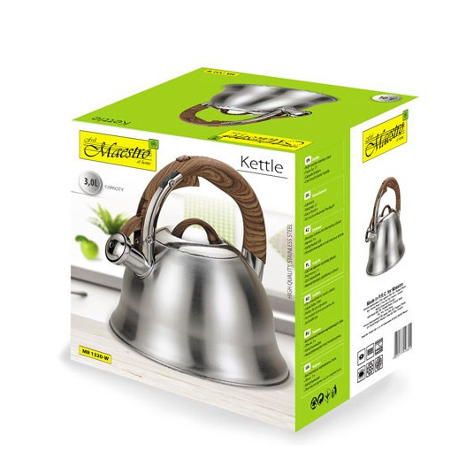 Neelektrinis virdulys Maestro MR-1320W Sidabras 3,0 l