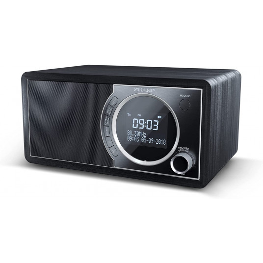 Sharp DR-450(BK) Digital Radio, FM/DAB/DAB+, Bluetooth 4.2, Alarm function, Midnight Black