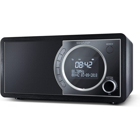 Sharp DR-450(BK) Digital Radio, FM/DAB/DAB+, Bluetooth 4.2, Alarm function, Midnight Black