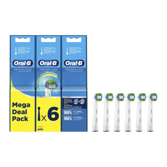 Elektrinio dantų šepetėlio pakaitiniai antgaliai Oral-B EB20-6, 6 vnt.