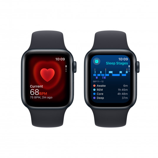 Išmanusis laikrodis Apple Watch SE GPS + Cellular 40mm Midnight Aluminium Case with Midnight Sport Band - M/L MRGA3ET/A