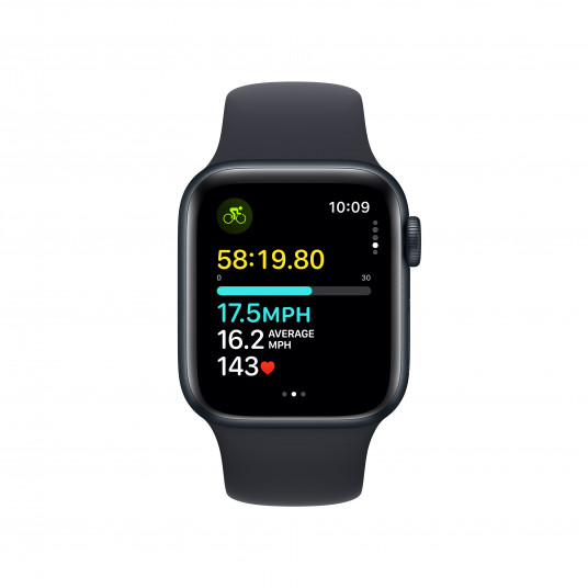 Išmanusis laikrodis Apple Watch SE GPS + Cellular 40mm Midnight Aluminium Case with Midnight Sport Band - M/L MRGA3ET/A