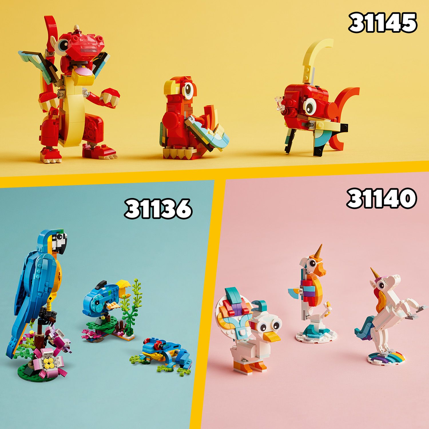 Atraskite kitus „trys viename“ „LEGO® Creator“ rinkinius