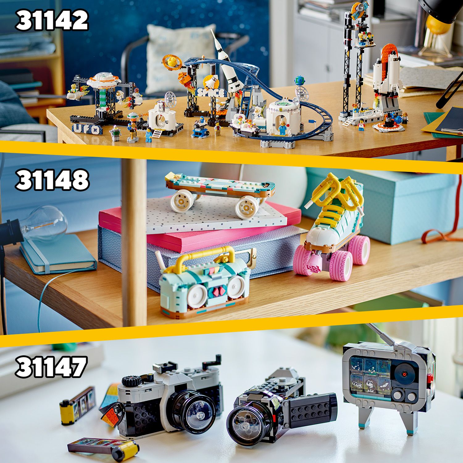 Atraskite daugiau „trys viename“ LEGO® rinkinių vaikams