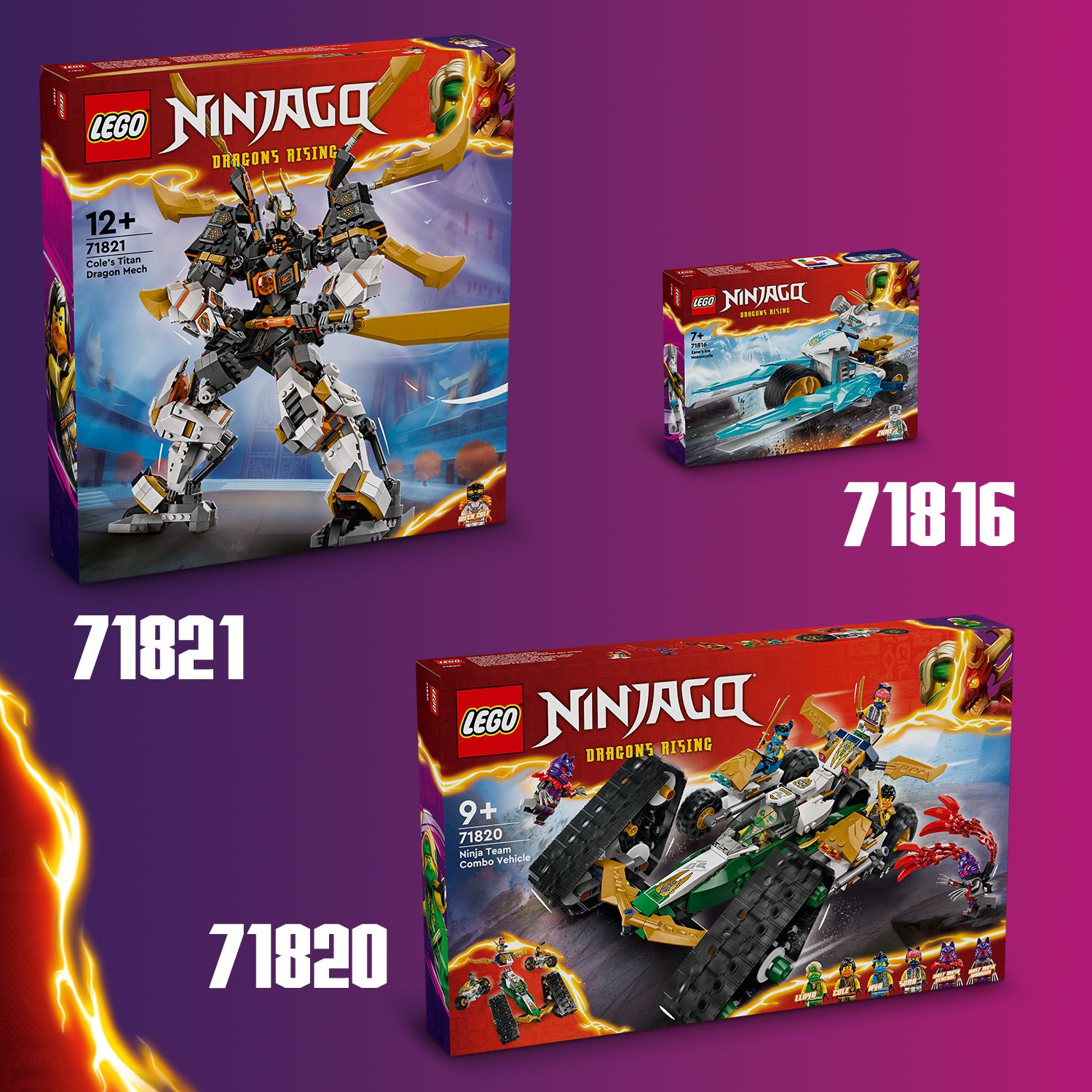 Dar daugiau LEGO® NINJAGO® rinkinių