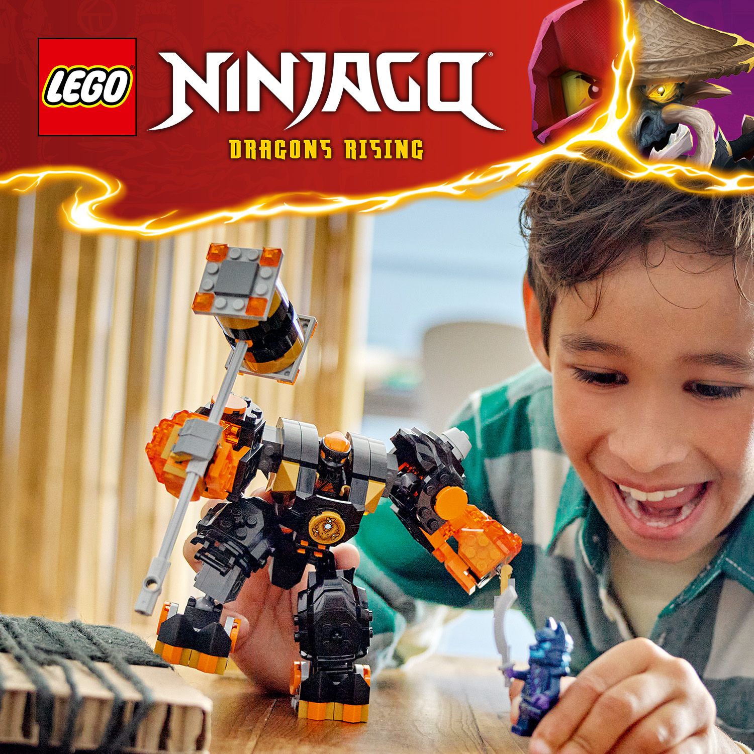 Pārsteidzošs un pielāgojams NINJAGO® robota rotaļu komplekts