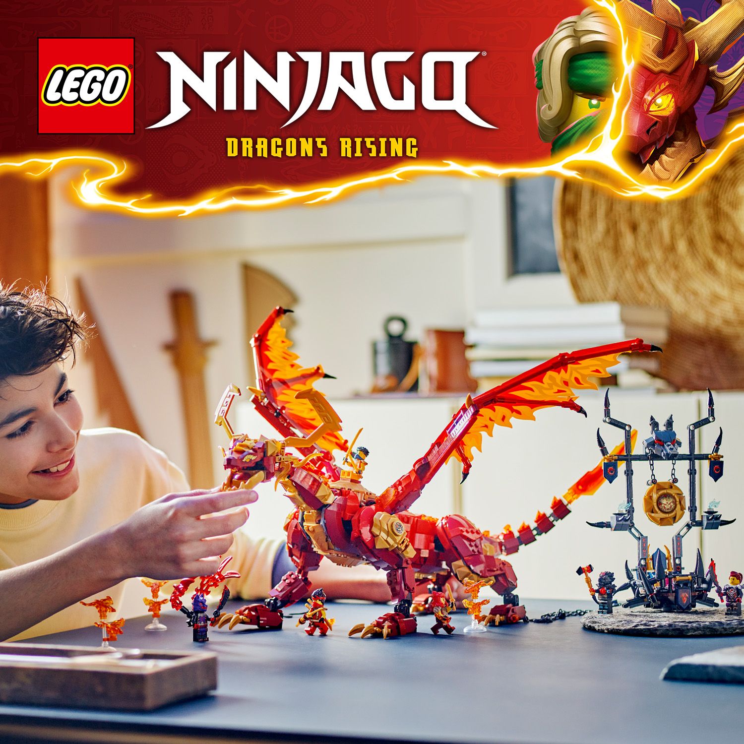Vislielākais LEGO® NINJAGO® rotaļu pūķis